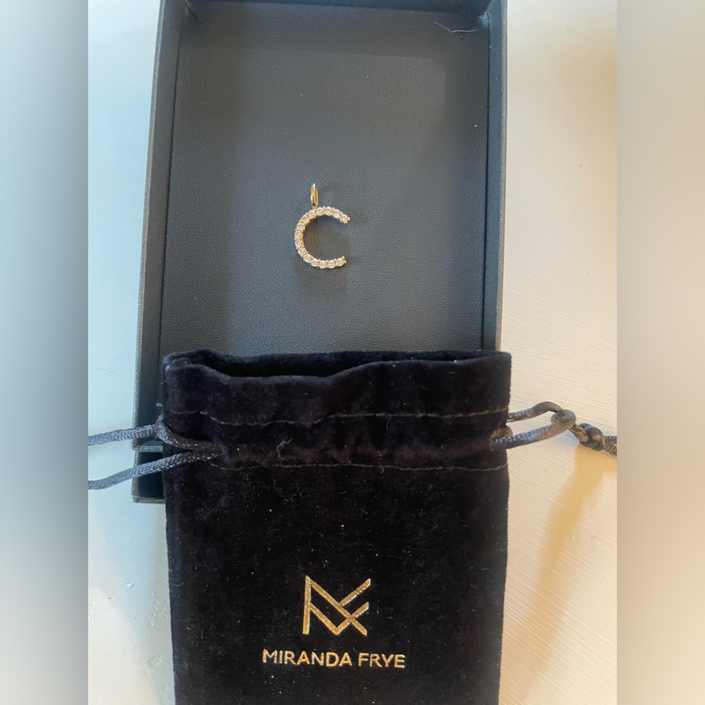 Miranda Frye Gold Pave Initial Charm